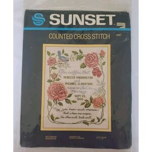 Victorian Keepsake Counted Cross Stitch Kit  By Sunset  2987 Cheryl Harness